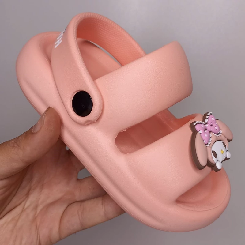 دمپایی دخترانه رکابدار مدل هپی کد 1652 گلبهی