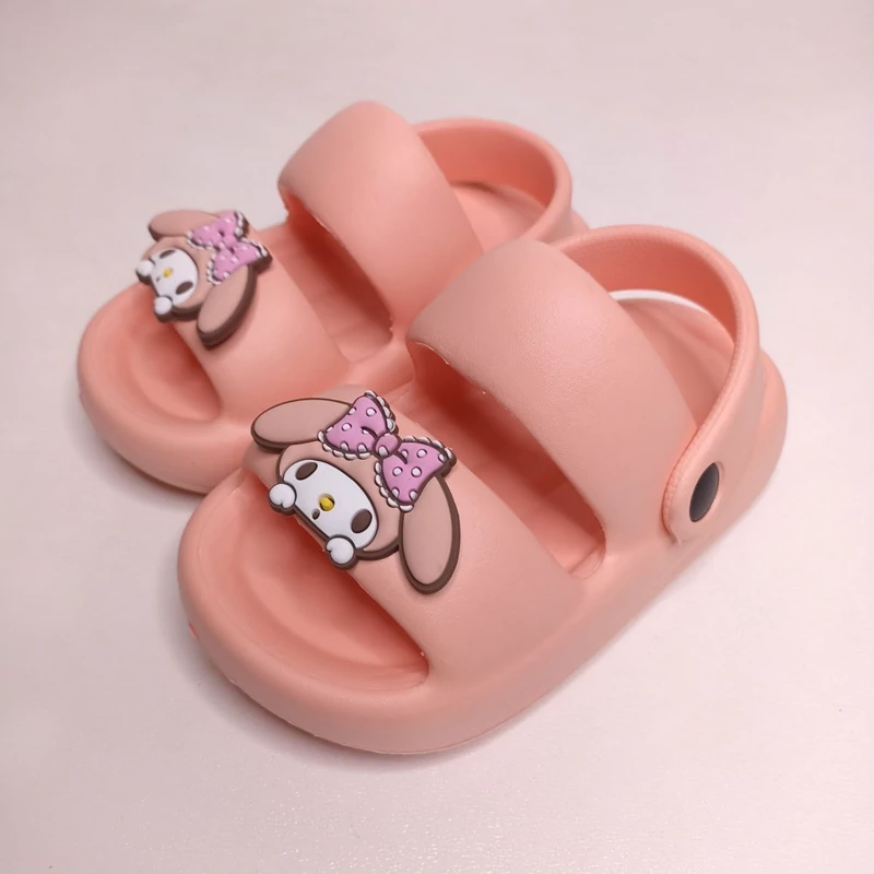 دمپایی دخترانه رکابدار مدل هپی کد 1652 گلبهی