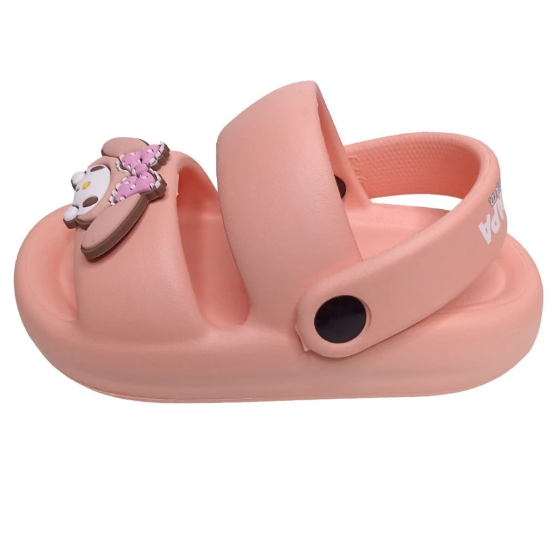 دمپایی دخترانه رکابدار مدل هپی کد 1652 گلبهی