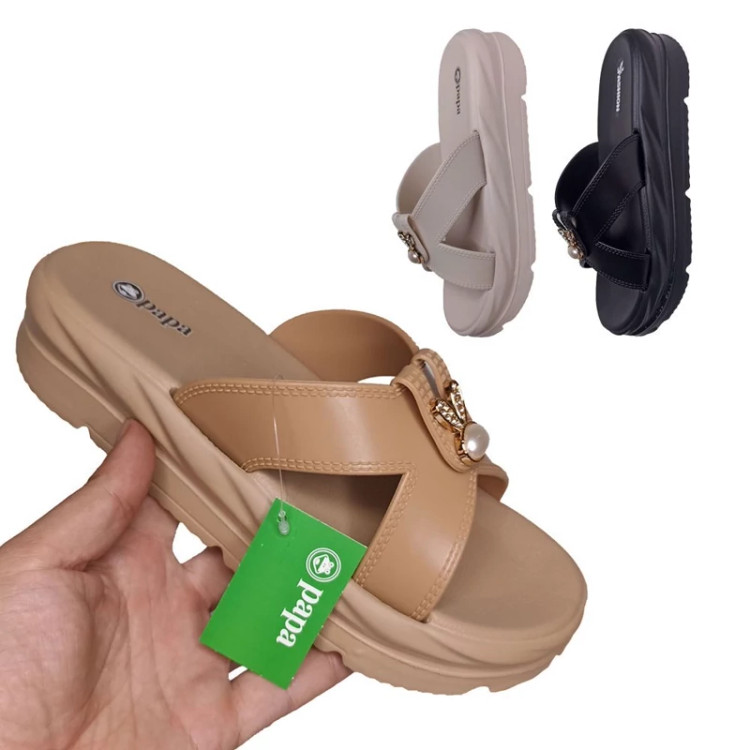 دمپایی لژدار زنانه هیون برند پاپا کد 1665