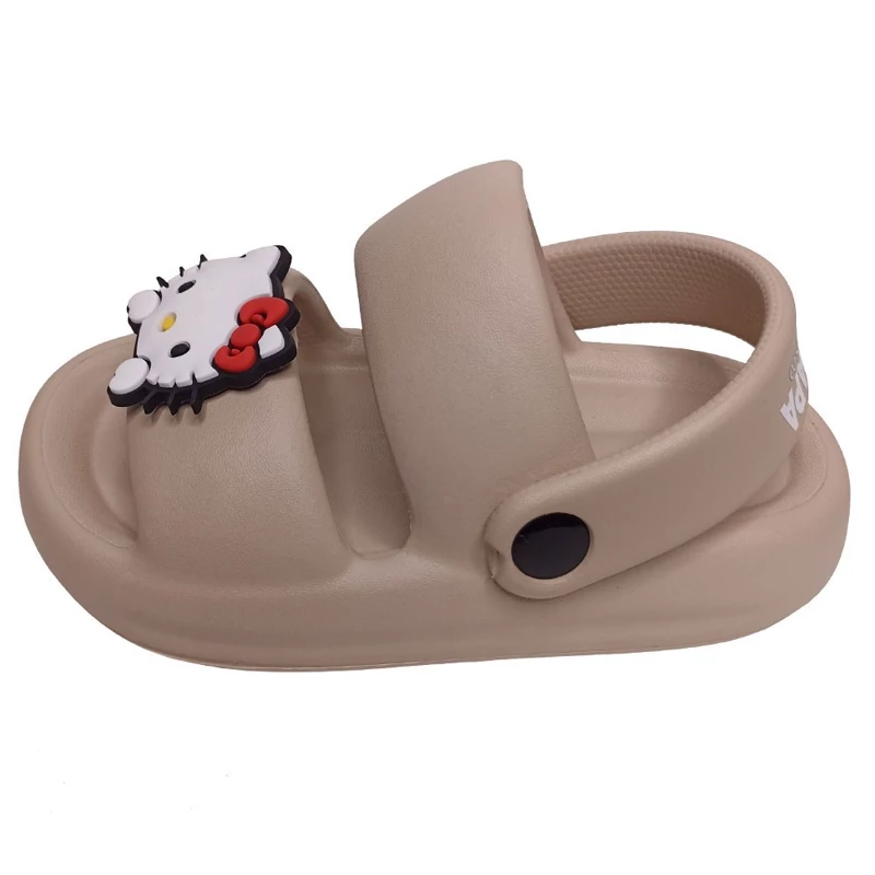 دمپایی دخترانه رکابدار مدل هپی کیتی کد 1652 کرم