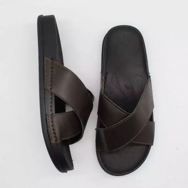 دمپایی مردانه نیکتا مدل 119 چرمی