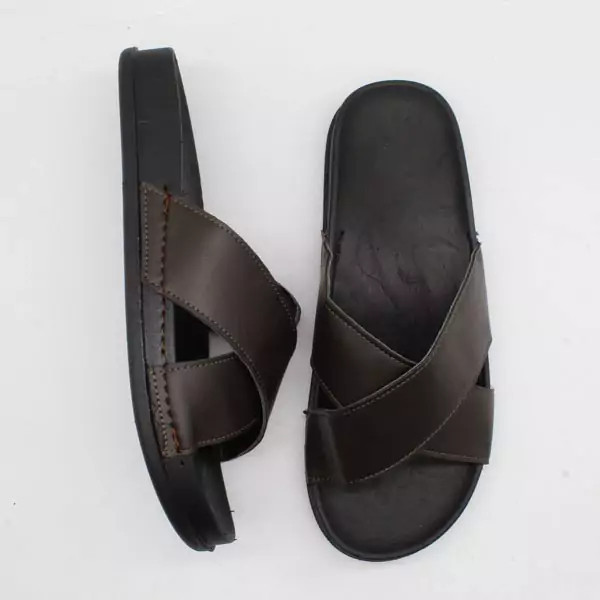 دمپایی مردانه نیکتا مدل 119 چرمی