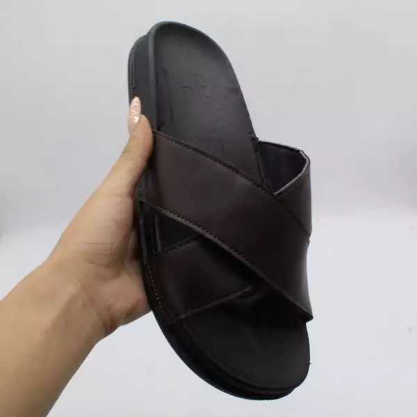 دمپایی مردانه نیکتا مدل 119 چرمی