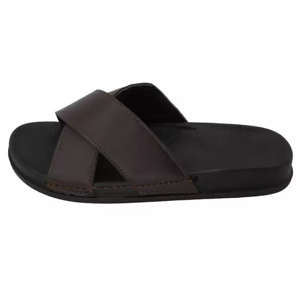 دمپایی مردانه نیکتا مدل 119 چرمی