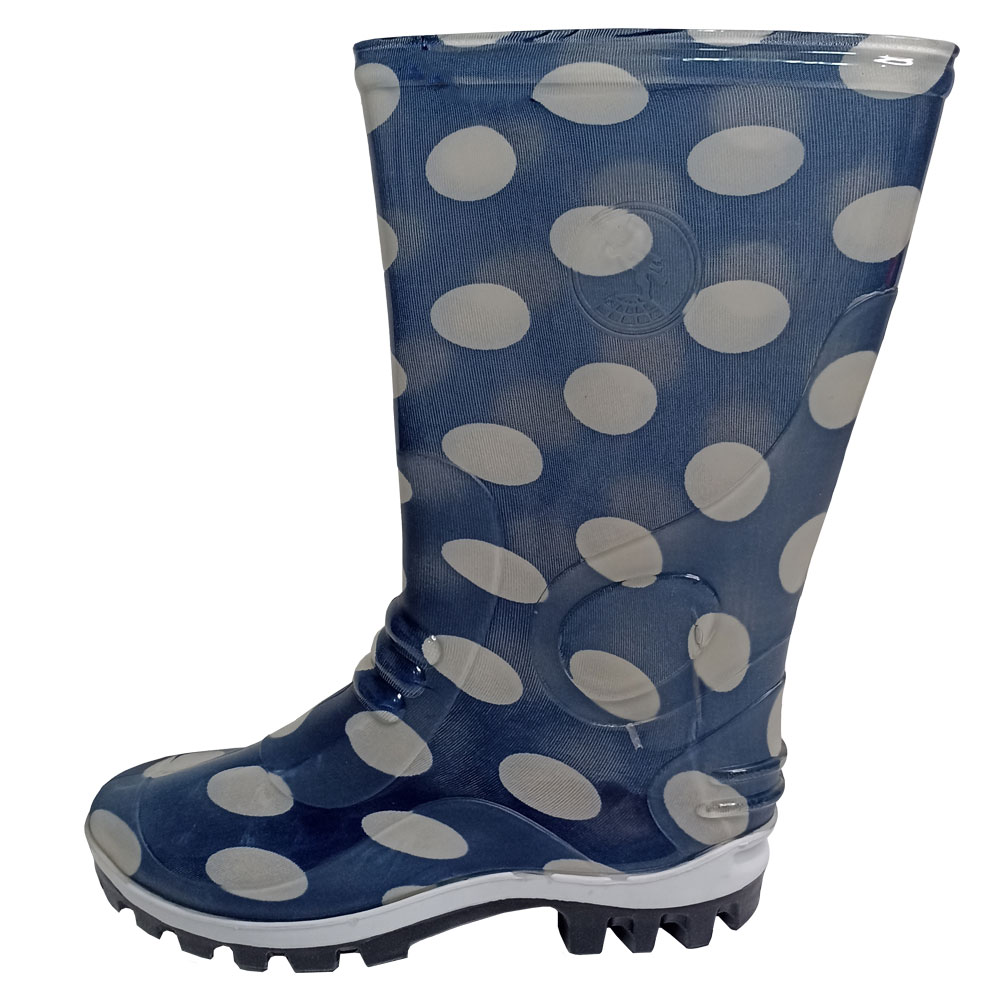 چکمه لاستیکی زنانه طرحدار توپی