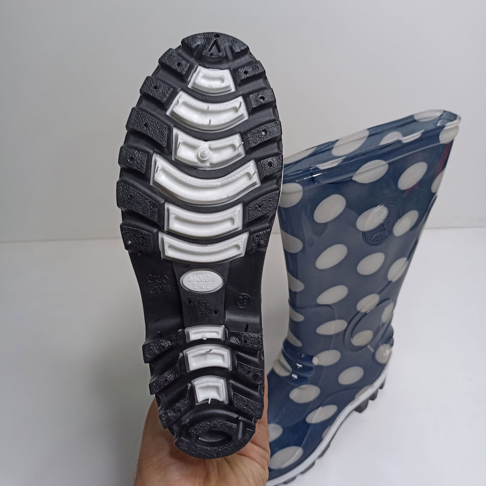 چکمه لاستیکی زنانه طرحدار توپی