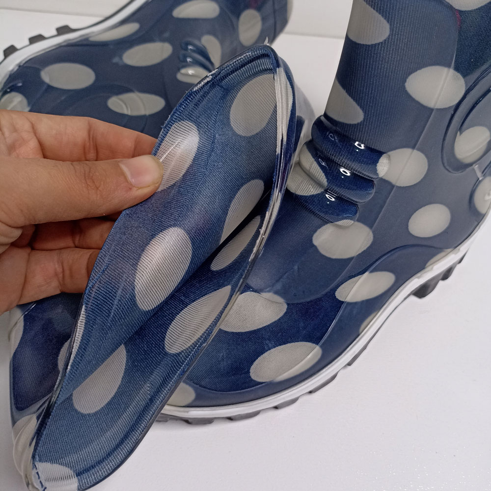 چکمه لاستیکی زنانه طرحدار توپی