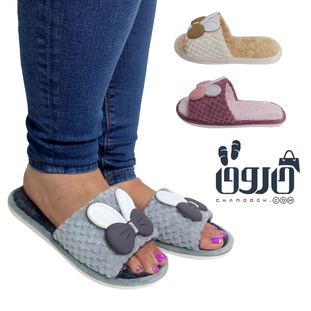 دمپایی روفرشی پولیشی زنانه مدل کالیفرنیا برند پاپا کد 1591