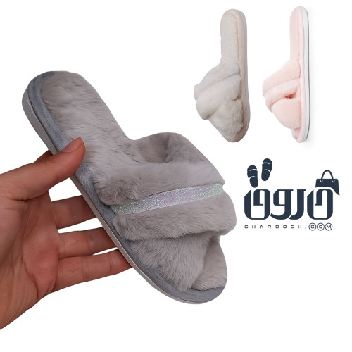 دمپایی روفرشی پولیشی زنانه پاپا مدل گیپور کد 1671