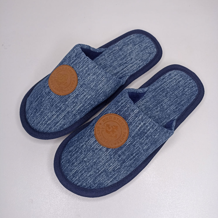 دمپایی حوله ای جلوبسته نیکتا مدل 10000-23 طرح جین کد 1685