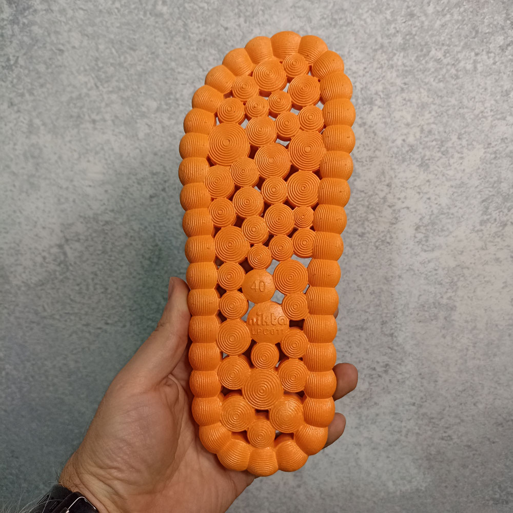 دمپایی حمام زنانه نیکتا مدل 011 استیکردار کد 1516 نارنجی