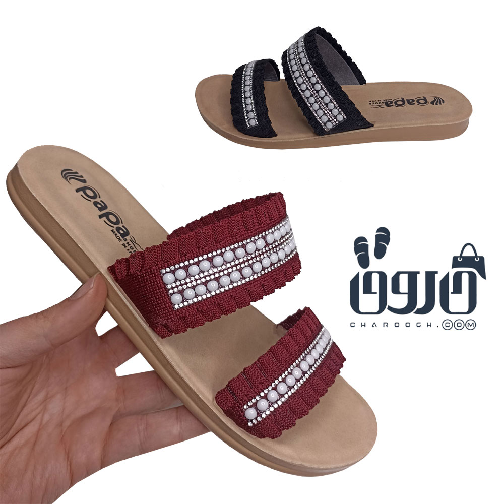 صندل روفرشی زنانه پاپا مدل تابان کد 1628